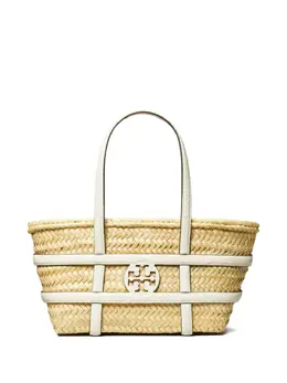 Tory Burch: Бежевая сумка-шоппер  Ella