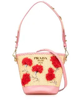 Prada Pre-Owned: Сумка с цветочным принтом 