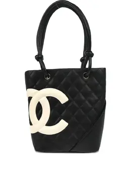 CHANEL Pre-Owned: Чёрная сумка-шоппер 