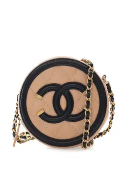 CHANEL Pre-Owned: Коричневая сумка через плечо 