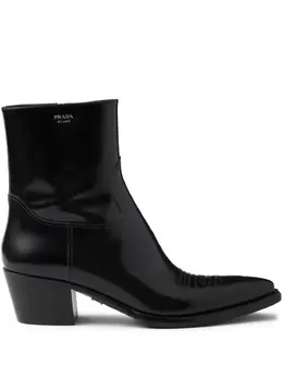 Prada: Чёрные ботинки 