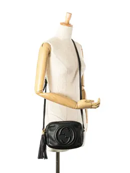 Gucci Pre-Owned: Чёрная сумка через плечо 