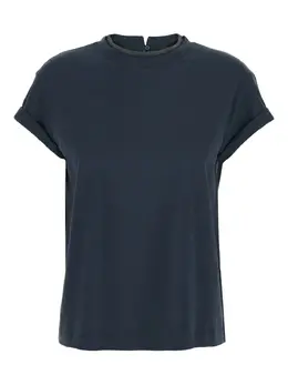 Brunello Cucinelli: Синяя футболка 