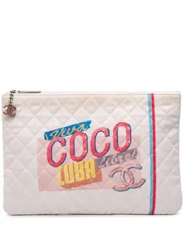 CHANEL Pre-Owned: Белый клатч 