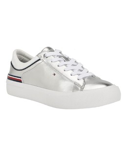 Tommy Hilfiger: Серебристые кроссовки 