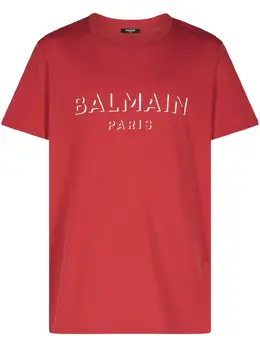 Balmain: Футболка с принтом 