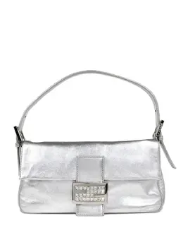 Fendi Pre-Owned: Серебристая сумка 