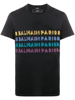 Balmain: Многоцветная футболка 