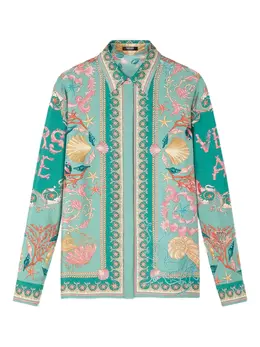 Versace: Рубашка  Barocco на пуговицах