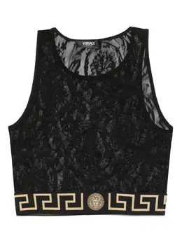 Versace: Чёрный бюстгальтер  Greca