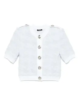 Balmain: Твидовый кардиган 