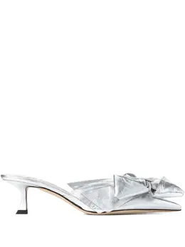 Jimmy Choo: Серебристые сабо 