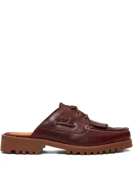 Timberland: Коричневые сабо 