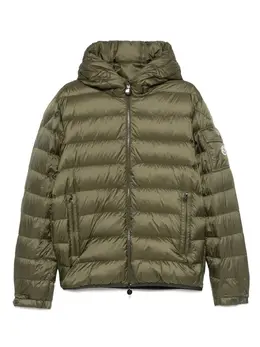 Moncler: Зелёная куртка 