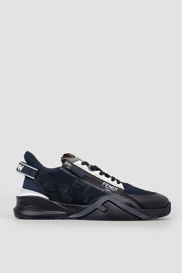 Fendi: Тёмные кроссовки  Flow
