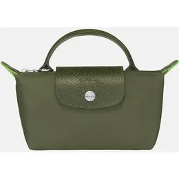Longchamp: Зелёная сумка 