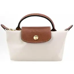 Longchamp: Бежевая сумка 
