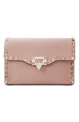 Valentino: Бежевая сумка  Rockstud Small