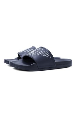 Emporio Armani: Синие шлёпанцы 
