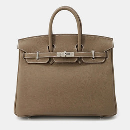 Hermes: Коричневая сумка-шоппер  Birkin 25