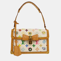 Louis Vuitton: Белая сумка  Pochette
