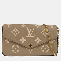 Louis Vuitton: Серая сумка  Pochette