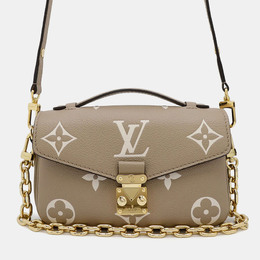 Louis Vuitton: Бежевая сумка через плечо  Pochette
