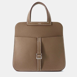 Hermes: Коричневая сумка-шоппер 