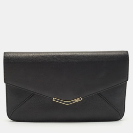 Fendi: Чёрный клатч 