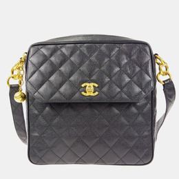 Chanel: Чёрная сумка через плечо 