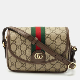 Gucci: Коричневая сумка через плечо  GG Supreme