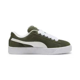 PUMA: Зелёные кроссовки  Suede
