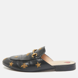 Gucci: Чёрные сабо  Princetown