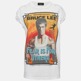 Dsquared2: Белый топ  Bruce Lee