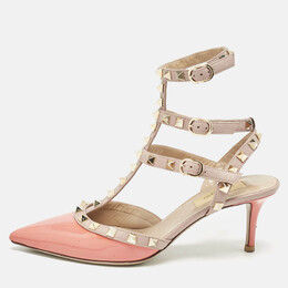 Valentino: Оранжевые туфли  Rockstud