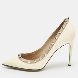 Valentino: Бежевые туфли  Rockstud