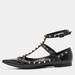 Valentino: Чёрные балетки  Rockstud