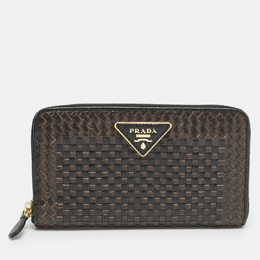 Prada: Коричневый кошелёк 