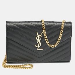 Saint Laurent Paris: Чёрный кошелёк  Envelope