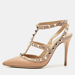 Valentino: Бежевые туфли  Rockstud