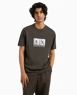 Armani Exchange: Чёрная футболка 