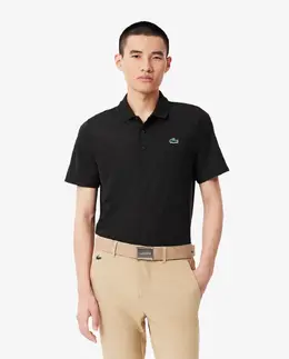 Lacoste: Чёрное поло 