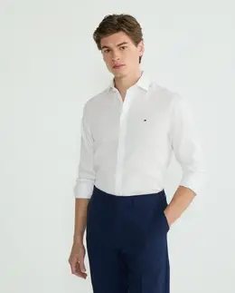 Tommy Hilfiger: Однотонная рубашка  Dobby