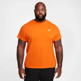 Nike: Оранжевая футболка  Sportswear Club