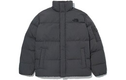 The North Face: Серый пуховик 