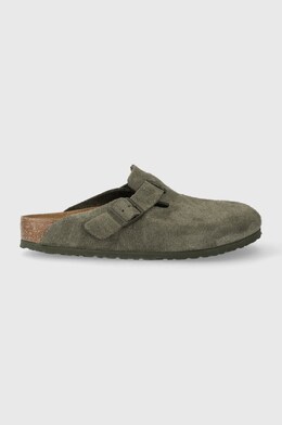 Birkenstock: Зелёные шлёпанцы  Boston