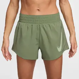 Nike: Зелёные шорты  Swoosh