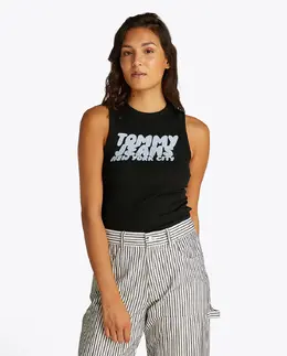 Tommy Jeans: Чёрный топ 