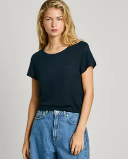 Pepe Jeans: Тёмная футболка 