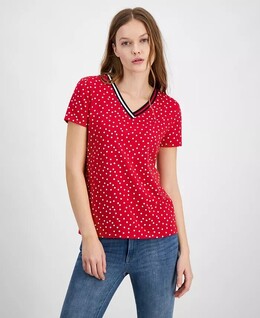 Tommy Hilfiger: Топ в горошек 